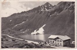 Flüelapass Schottensee mit Ospiz Flüela 1949