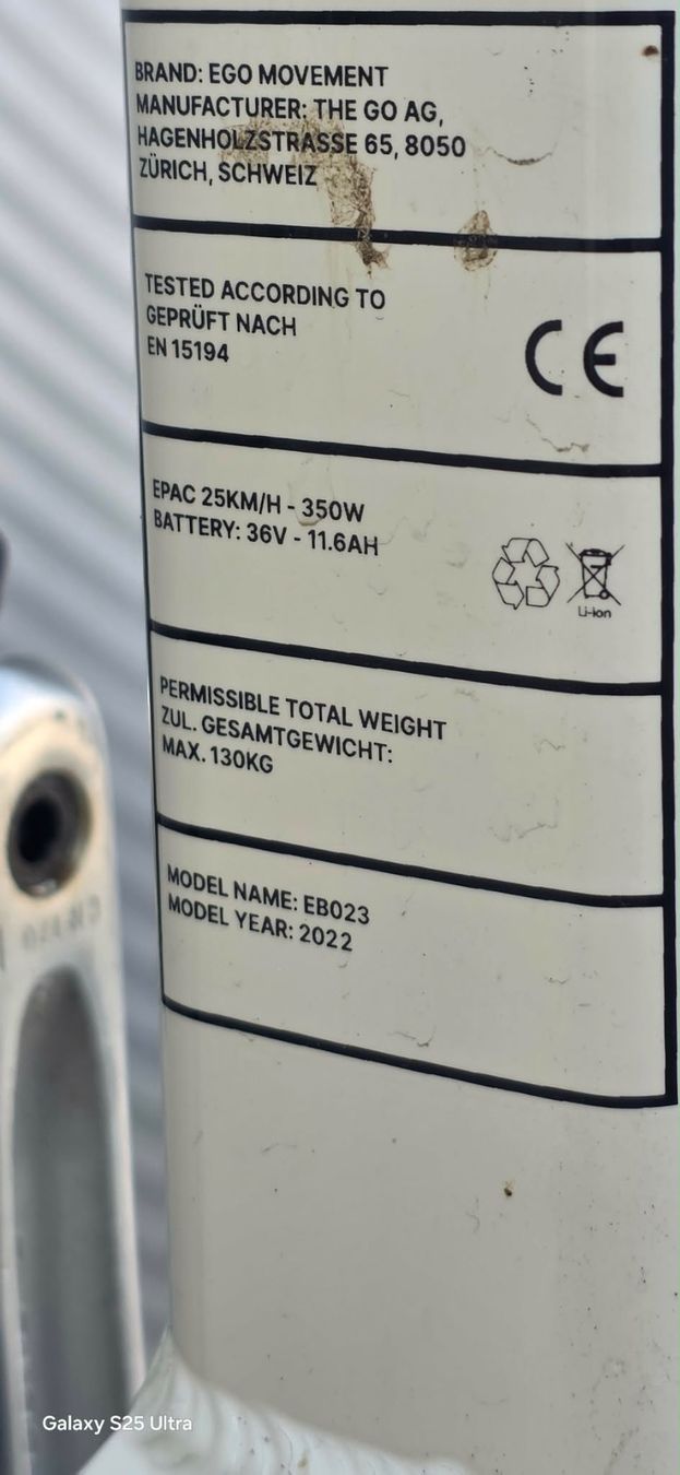 Ego Movement Biciclette: EGo Movement E-Bike 25km/h.S – Usato da Dällikon venduto da Mathias.A 5