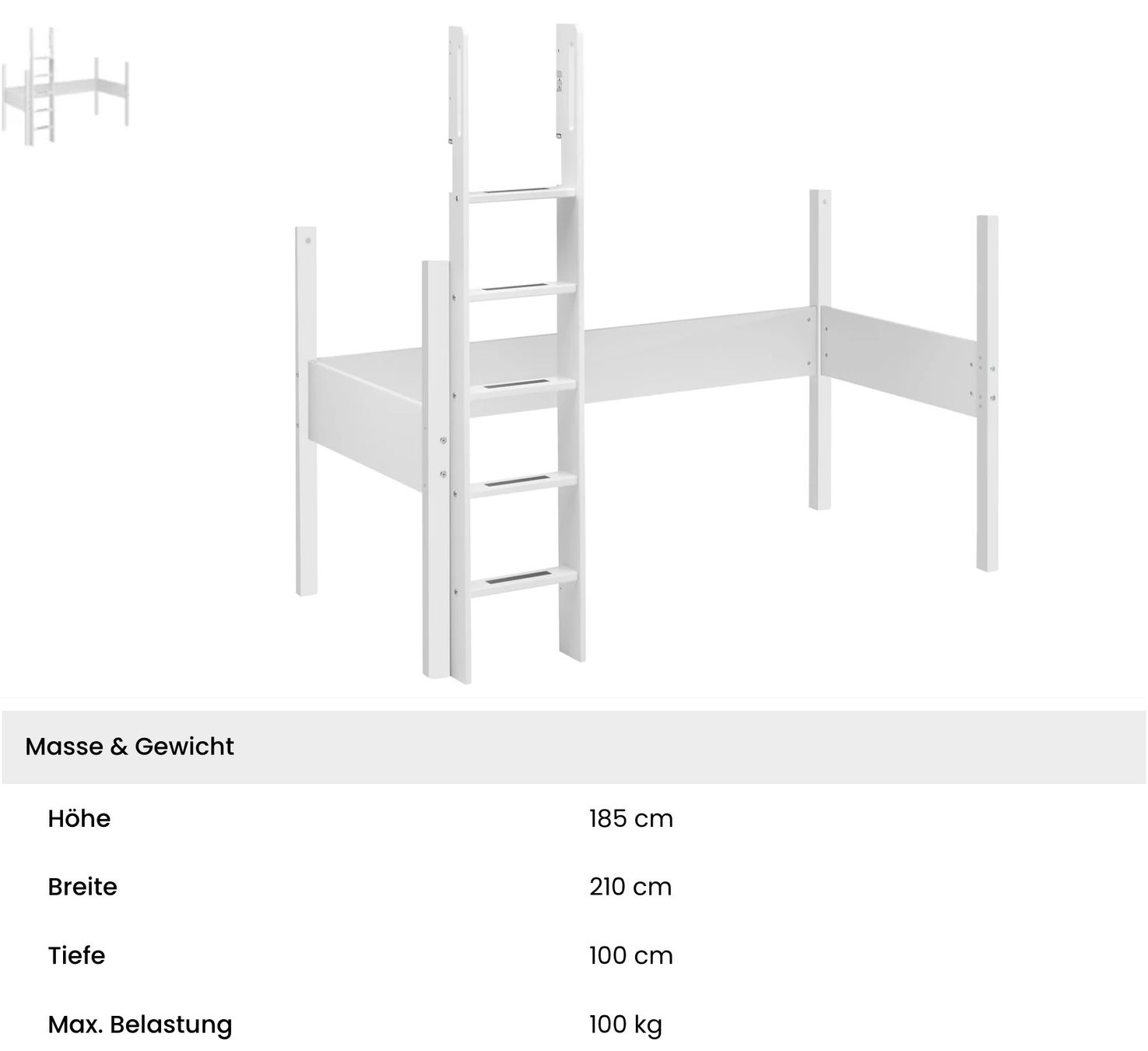 Flexa Letti: FLEXA Hochbett mit Lounge, alles in braun – Usato da Münchenstein venduto da Sapaelna