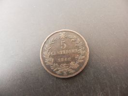 Italien 5 Centesimi 1862 N