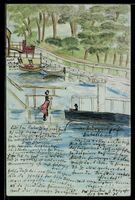 Handgemalt: Potsdam-Babelsberg, Dampfer 