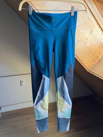 türkisfarbene Sport-Leggings XS