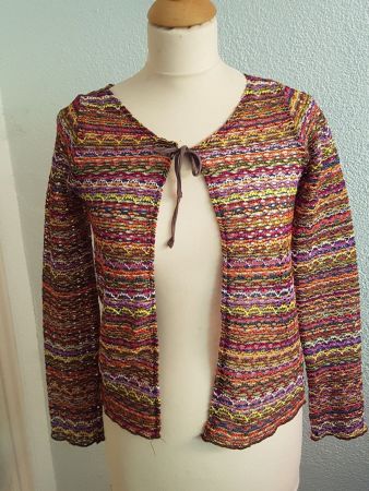 Bolero artige Jacke One by One Gr.140 bunt hippie style 60er