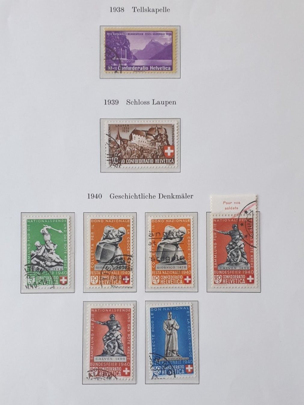 Alle Briefmarken: (481) Pro Patria Sammlung 1938 - 1964 – Gebraucht aus Schwarzhäusern von Inot3