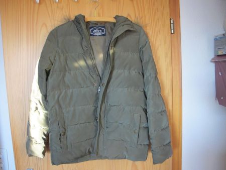 Daunenjacke Jungen Gr. 164 olive olivgrün