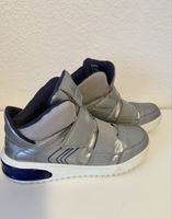 Geox Silver High-Top Sneakers, EU 36/UK 3