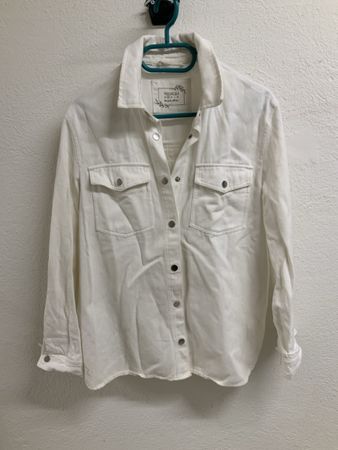 Damenhemd weiss Grösse 40 Yessica Baumwolle Denim