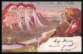 sign. E. Hansen / Emil Nolde: Drei Schwe
