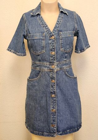 ZARA Damen Jeanskleid Blau Gr. M