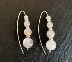 Boucles d'oreilles Ag 925 et Quartz rose