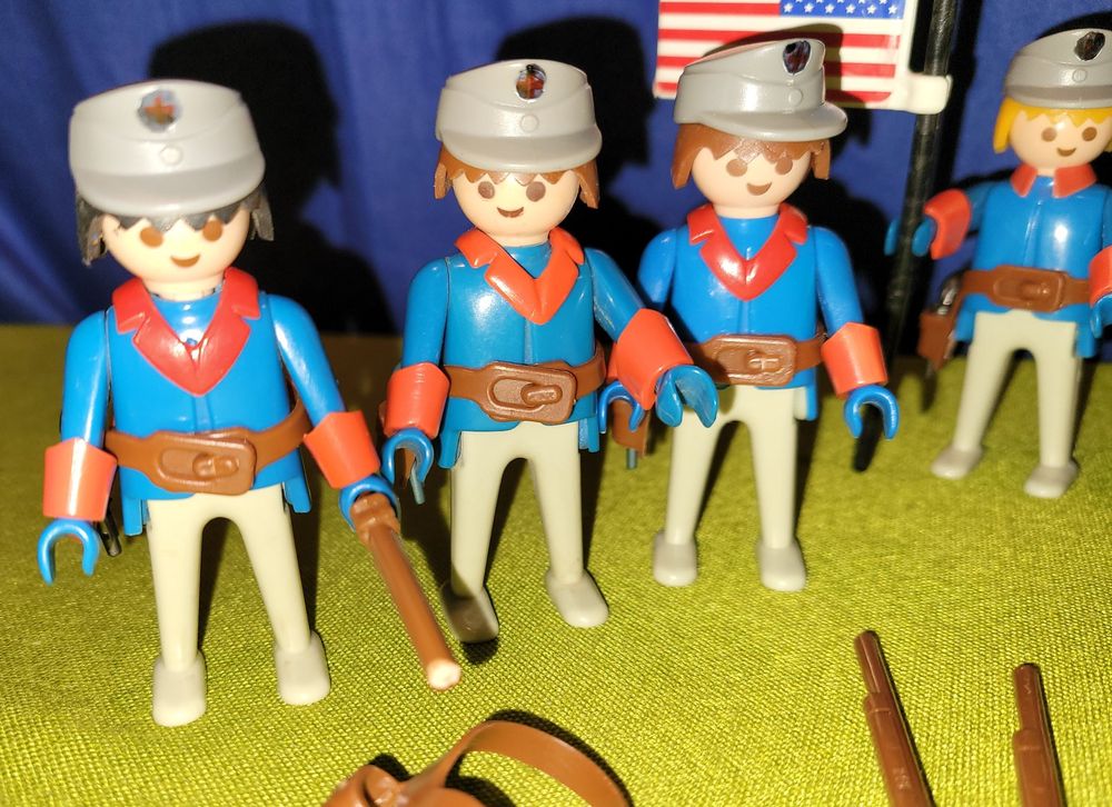 Playmobil Western – 2 Gambe Blu Con Scarpe – Ricambio Per Soldati Sud/Nord - Foto 3