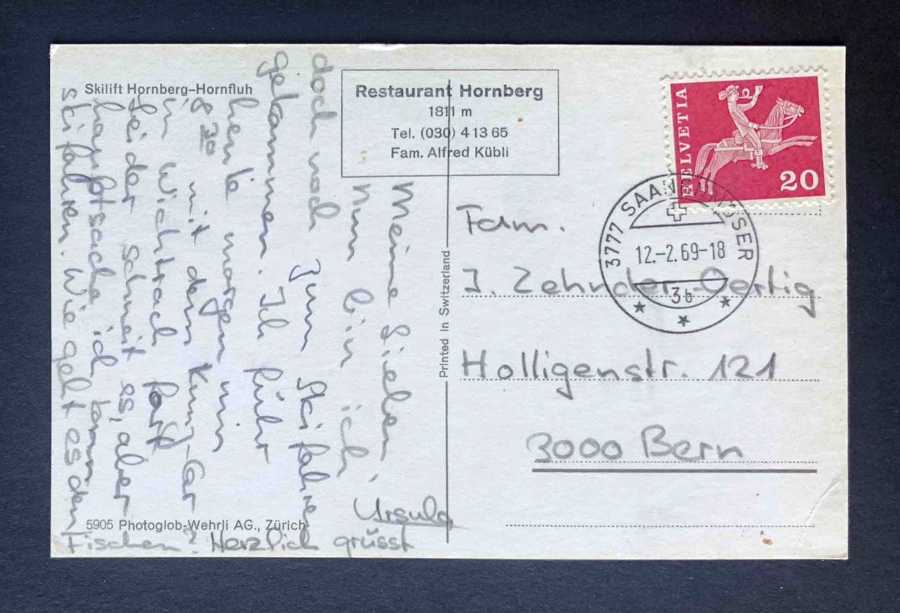 Cartoline postali: AK Skilift Hornberg Hornfluh – Usato da Goldau venduto da artelier1 1