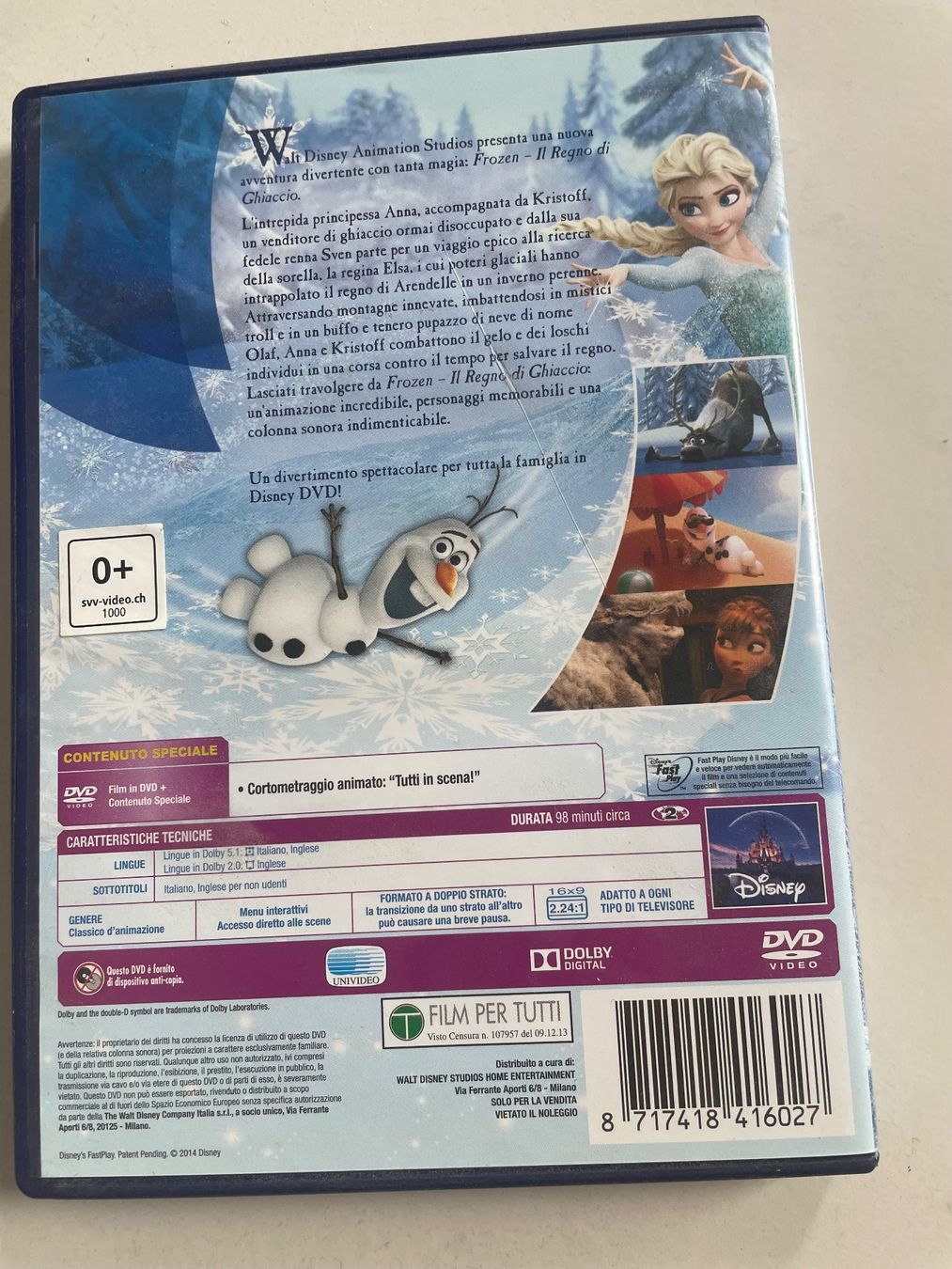 Tutti i DVDs: Frozen - DVD 2014 – Usato da Minusio venduto da Pink222 1
