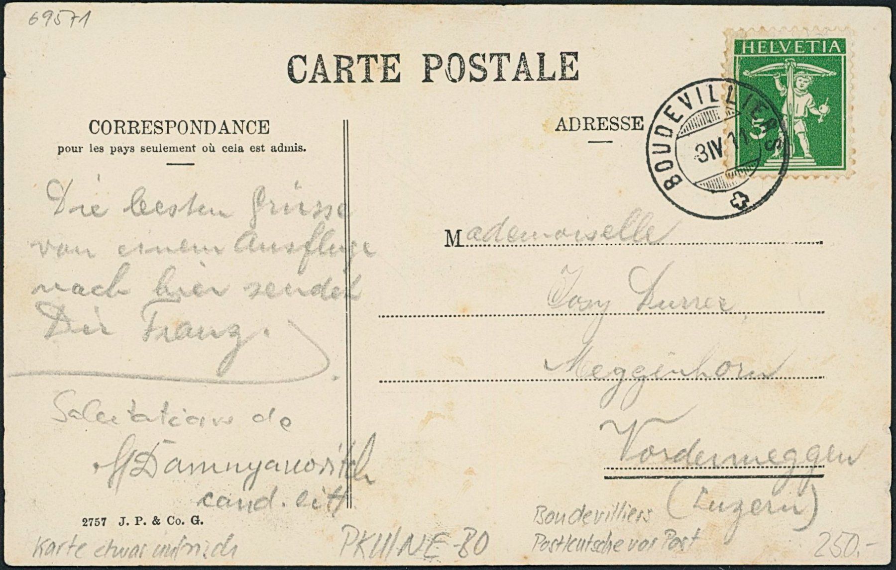Cartoline postali: NE Boudevilliers - Post - Postkutsche – Usato da Schindellegi venduto da leecollect 1