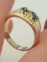 Diamanten/Safir Ring in 750 Roségold