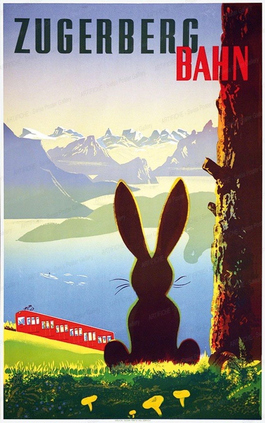 Foto & Immagini: Plakat Zugerbergbahn Hase – Usato da Ebertswil venduto da Sid_1961