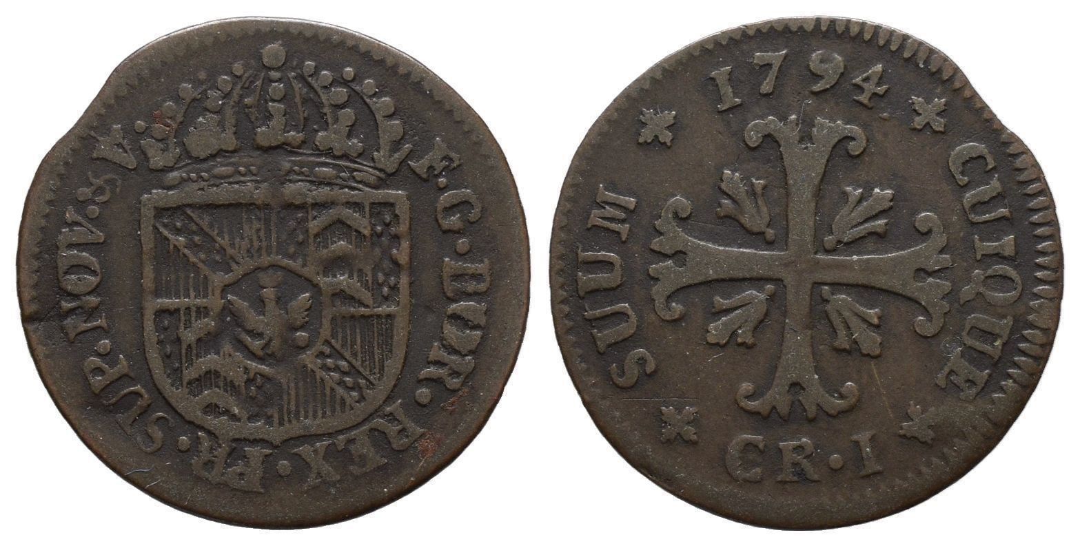 Tutti le monete: Neuenburg Kreuzer 1794  /3348 – Usato da Trimbach venduto da Solothurn1