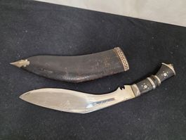 Kukri Messer mit Scheide, gebraucht,