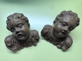 Holzengel, 2 Stück, Wanddeko, Vintage, Top Zustand!