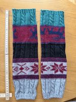 Strickstulpen grau/grün/rot/marineblau/schwarz Hirsch/Sterne