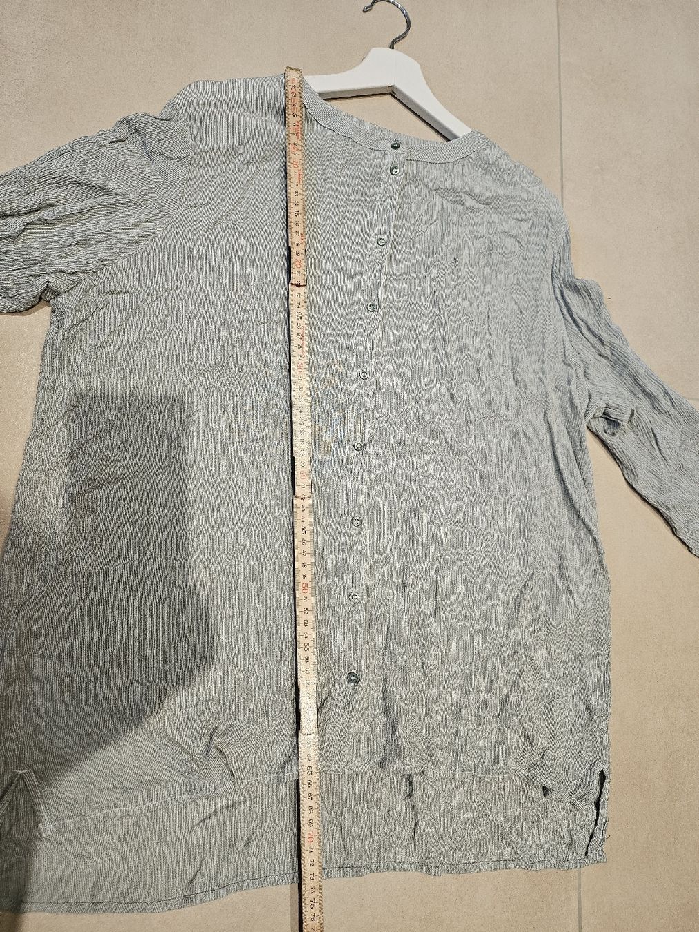 Blusen: Street One Bluse grün gestreift 42/44 – Gebraucht aus Allschwil von na.wi.90 5