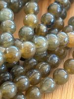 Strang green labradorite Kugeln / stone beads 8 mm