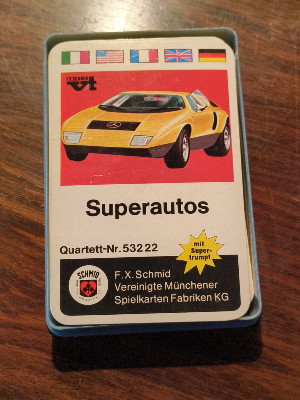 Spiele: Quartett Superautos 532 22 Schmid München – Gebraucht aus stettlen von VintageBern_ch
