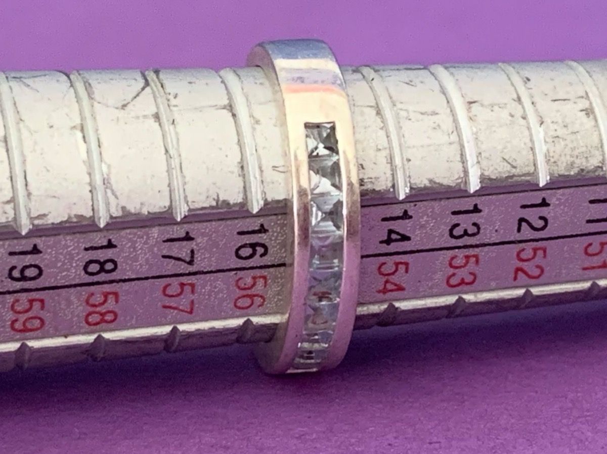 Ringe: Silberring hellblauer Schweif (55) – Gebraucht aus Laufen von belleskulptur