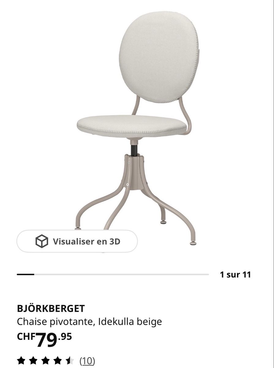 Ikea Stühle: Chaise de bureau Ikea – Gebraucht aus Chavornay von mia_5xxh
