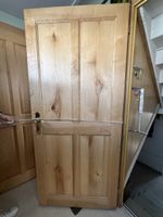 Innentür Holztür mit Messingbeschlägen guter Zustand