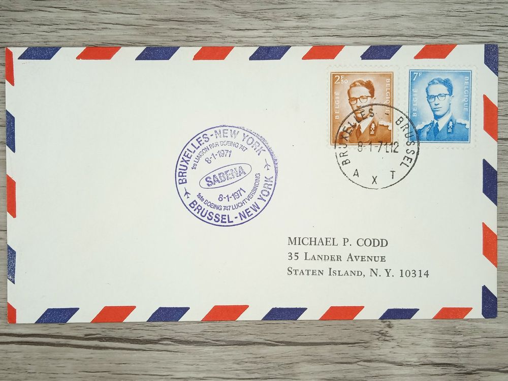 TR77 Enveloppe + Timbre Belgique 1971 Theme Aviation | Kaufen auf Ricardo