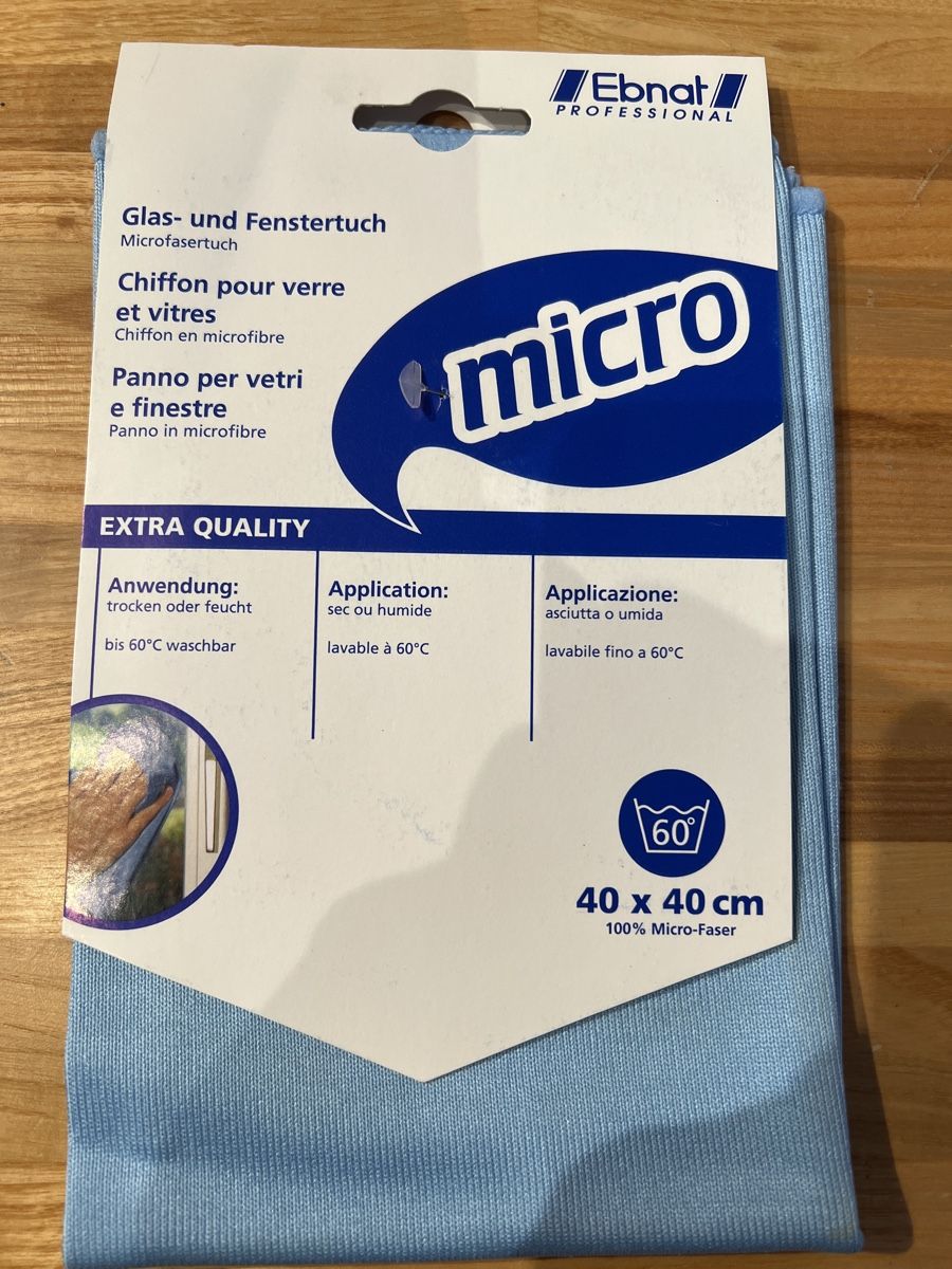 Finestre: Microfaser Glas- und Fenstertuch Ebnat, neu! – Nuovo e nell'imballaggio originale da Wettingen venduto da Kawasaki987