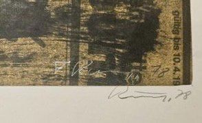 Gemälde: Mischtechnik/Collage auf Papier 1978 Handsigniert – Gebraucht aus Bruettisellen von Collector_Store 8