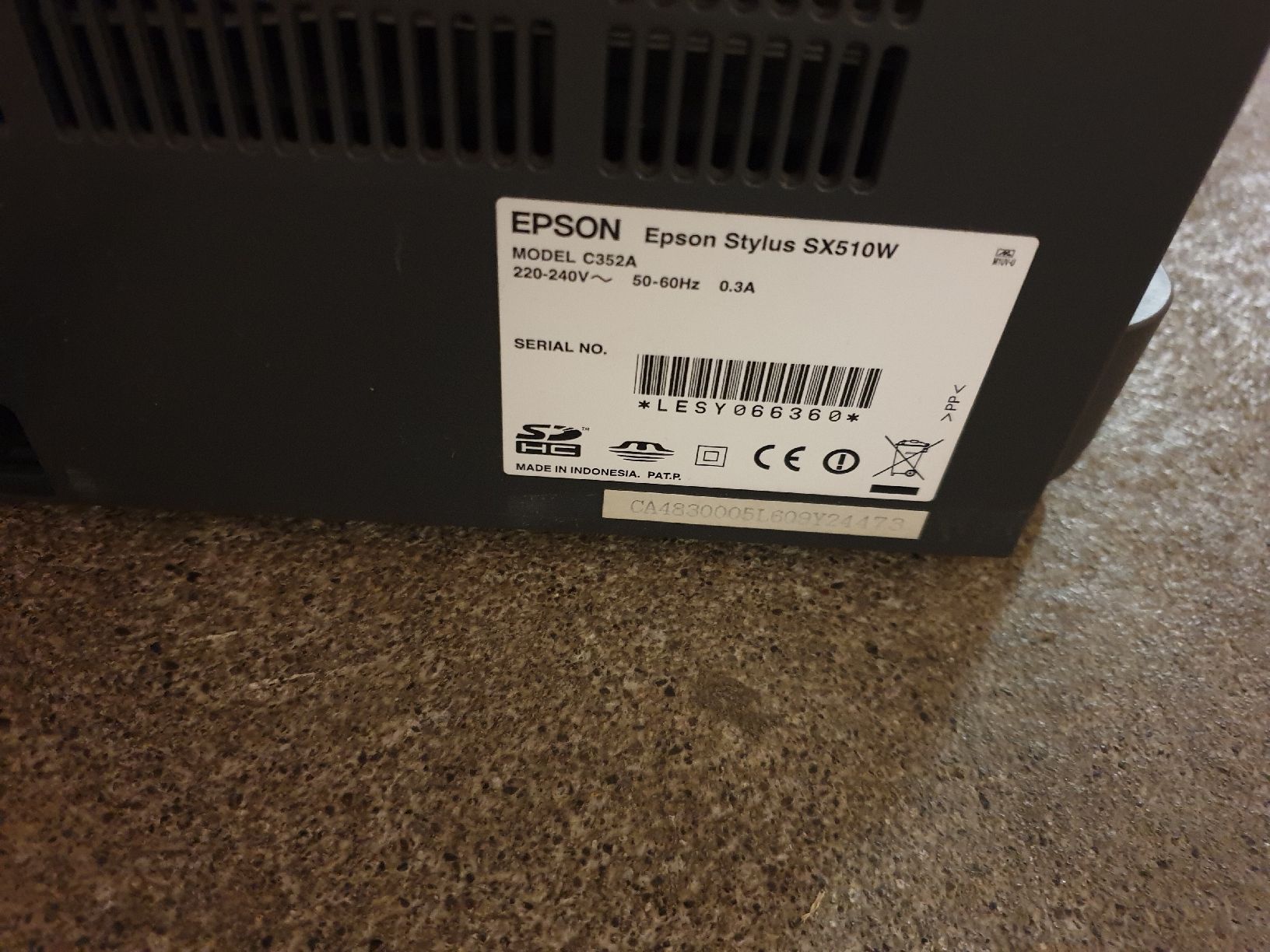 Epson Imprimantes: Epson Stylus SX510W Drucker  – Défectueux à Ittigen par Ziok187 7