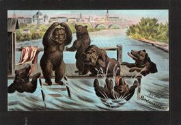 Bärenkarte , Off. Stempel Eidg. Turnfest Bern 1906 