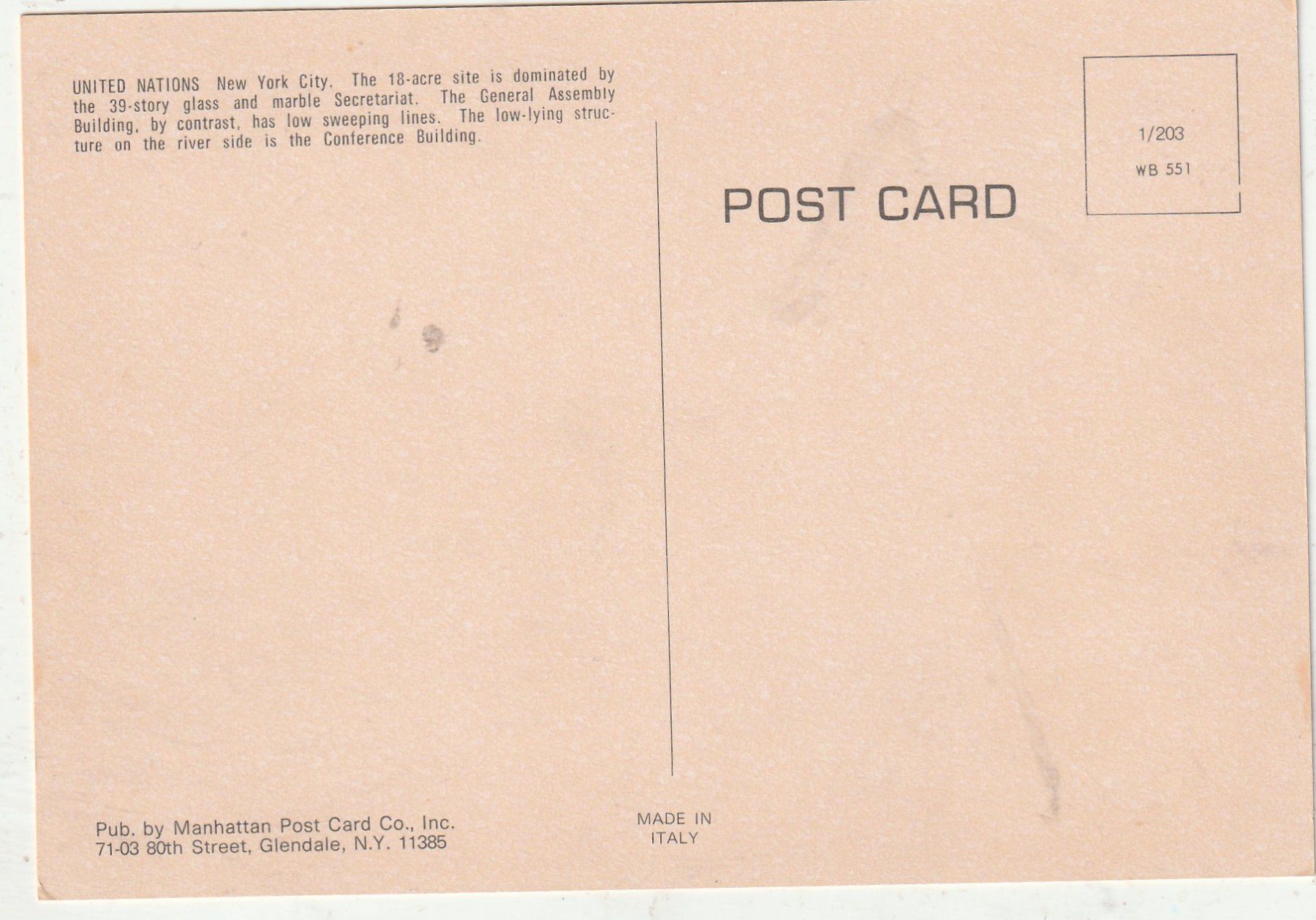 Cartoline postali: UNO  New York – Usato da Lumbrein venduto da made02 1