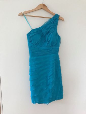 Cocktailkleid türkies mit Stola