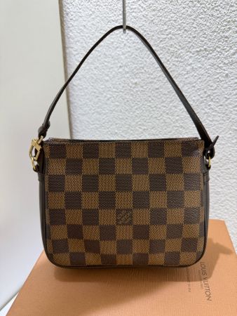 Louis Vuitton Trousse Pochette Damier Ebene Braun Tasche
