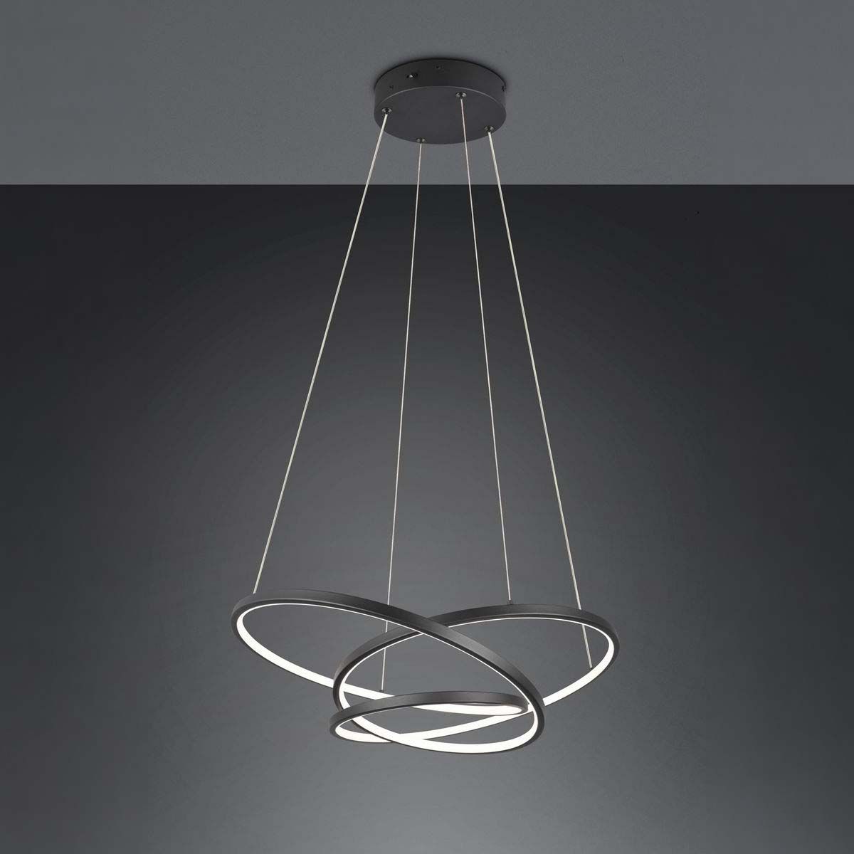 Lampadari & plafoniere: LED Pendelleuchte Schwarz, 64 cm x 49 cm – Nuovo (secondo la descrizione) da Kreuzlingen venduto da Smart-Light 1