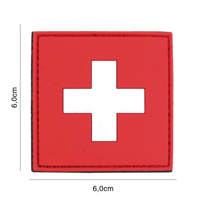 Swiss Placchette & Badge: Klettverschluss Patch Switzerland Flagge – Usato da Muri AG venduto da fightandfitness.ch