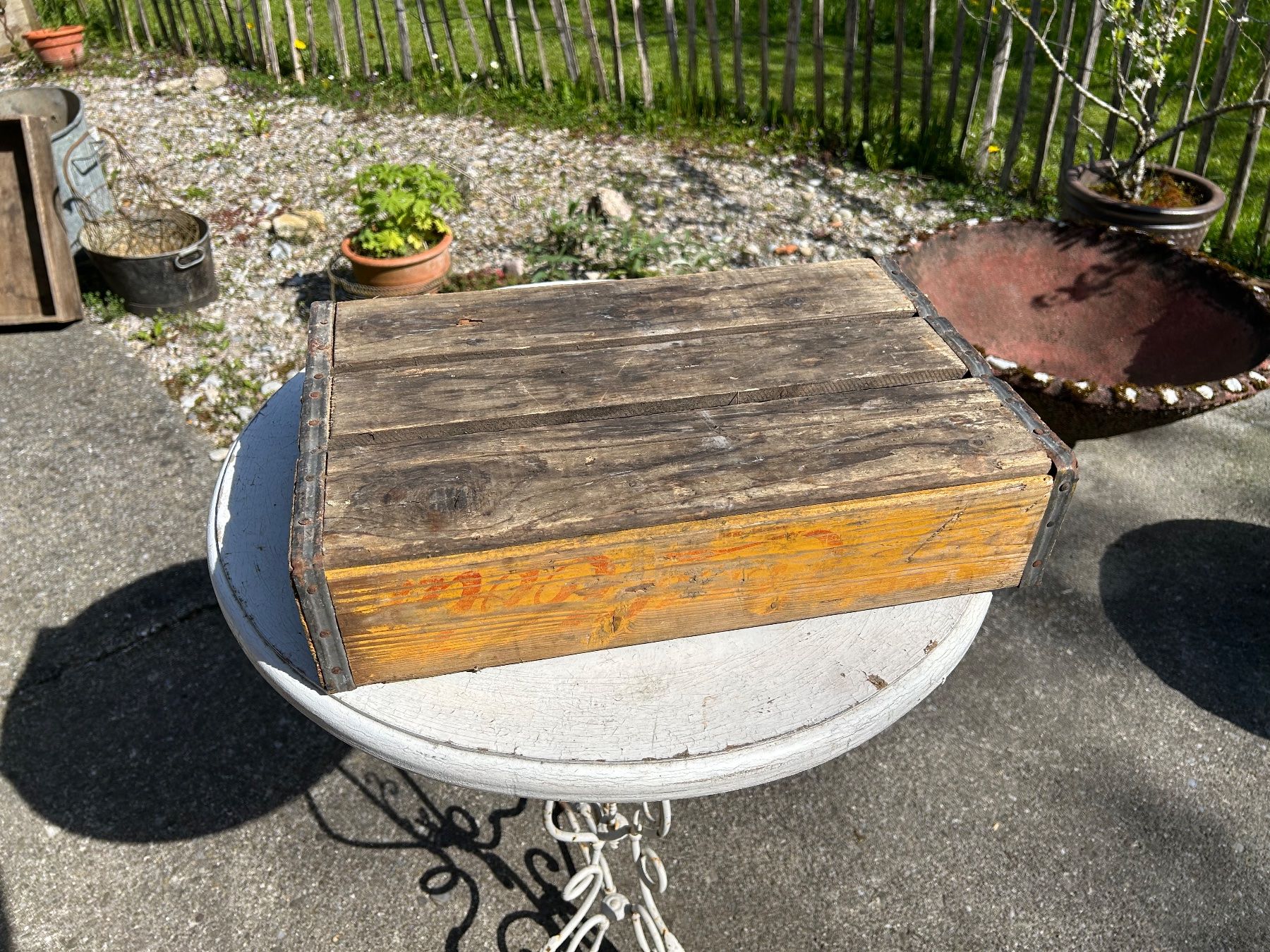 Casse di trasporto: Coca Cola Holzharrasse Vintage 1961 – Usato da Goldau venduto da Taburettli_Brocante 4