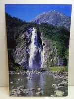 Postkarte Neuseeland, Milford Sound, Bowen Falls 12 x17,5 cm