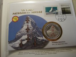 Medaillenbrief Patrouille Suisse, 2011 Formation Matterhorn