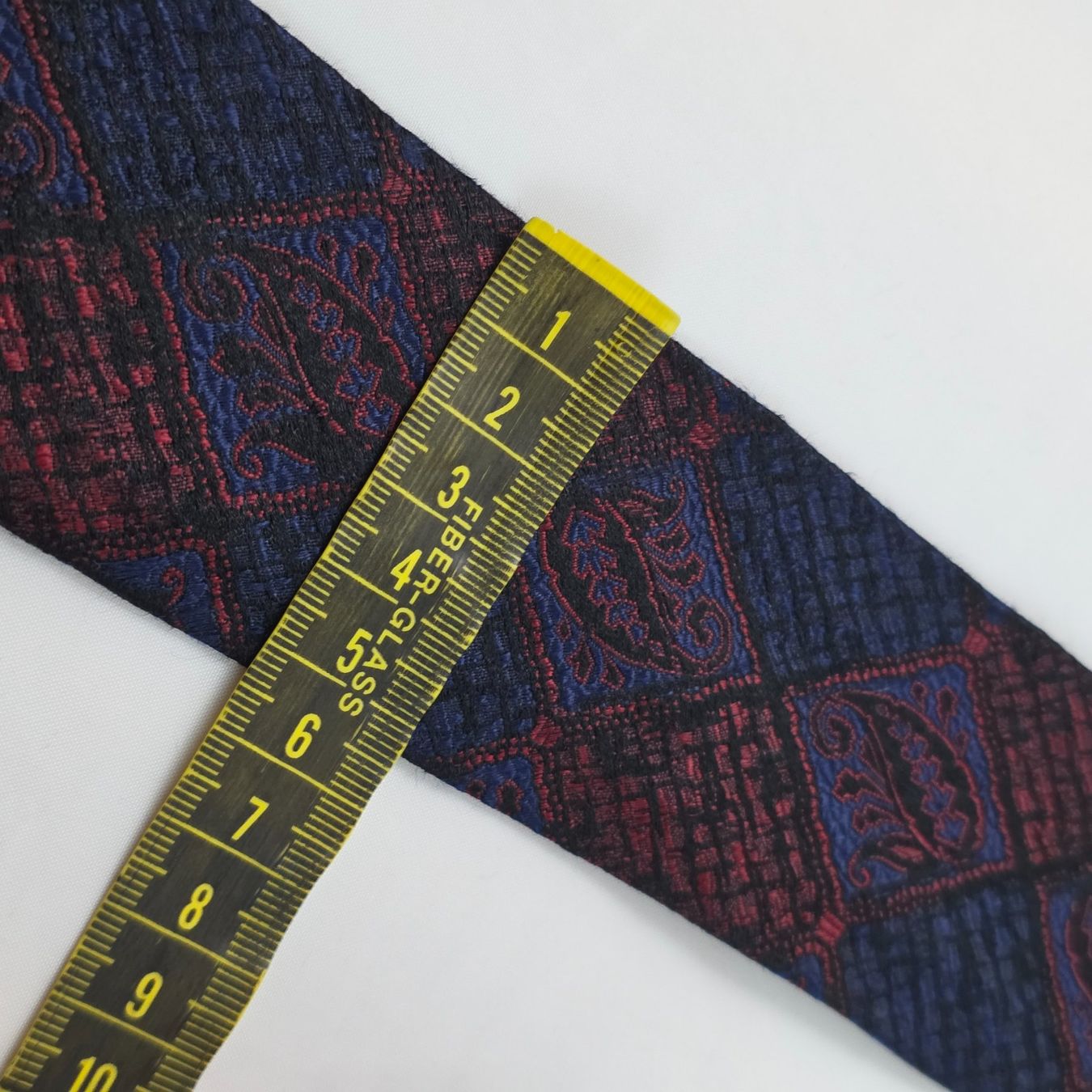 Cravatte: Vintage Seidenkrawatte Bordeaux Blau – Usato da Wald ZH venduto da Martin79 3