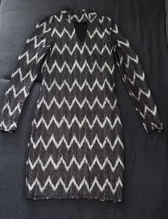  Schwarze und silberne Only Partykleid 
