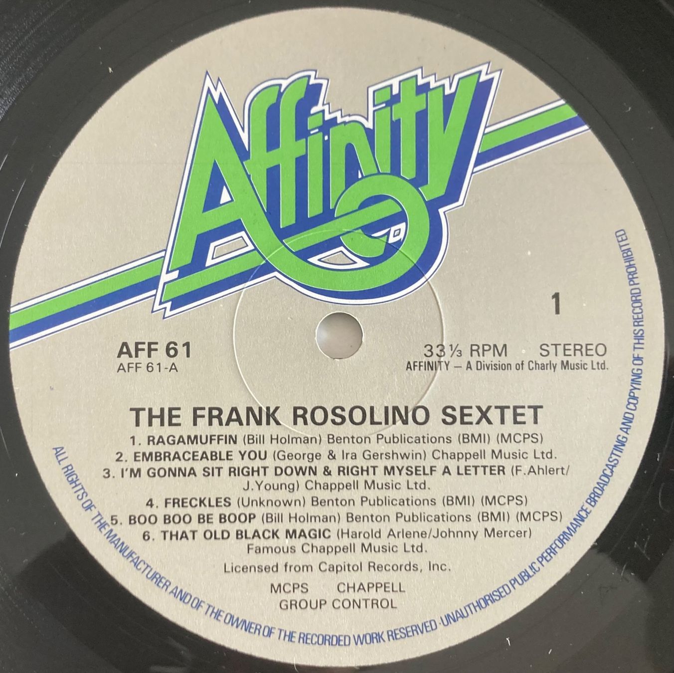 Dischi in vinile: FRANK ROSOLINO - FRANK ROSOLINO – Usato da Poliez-Pittet venduto da Newtown-Records 2