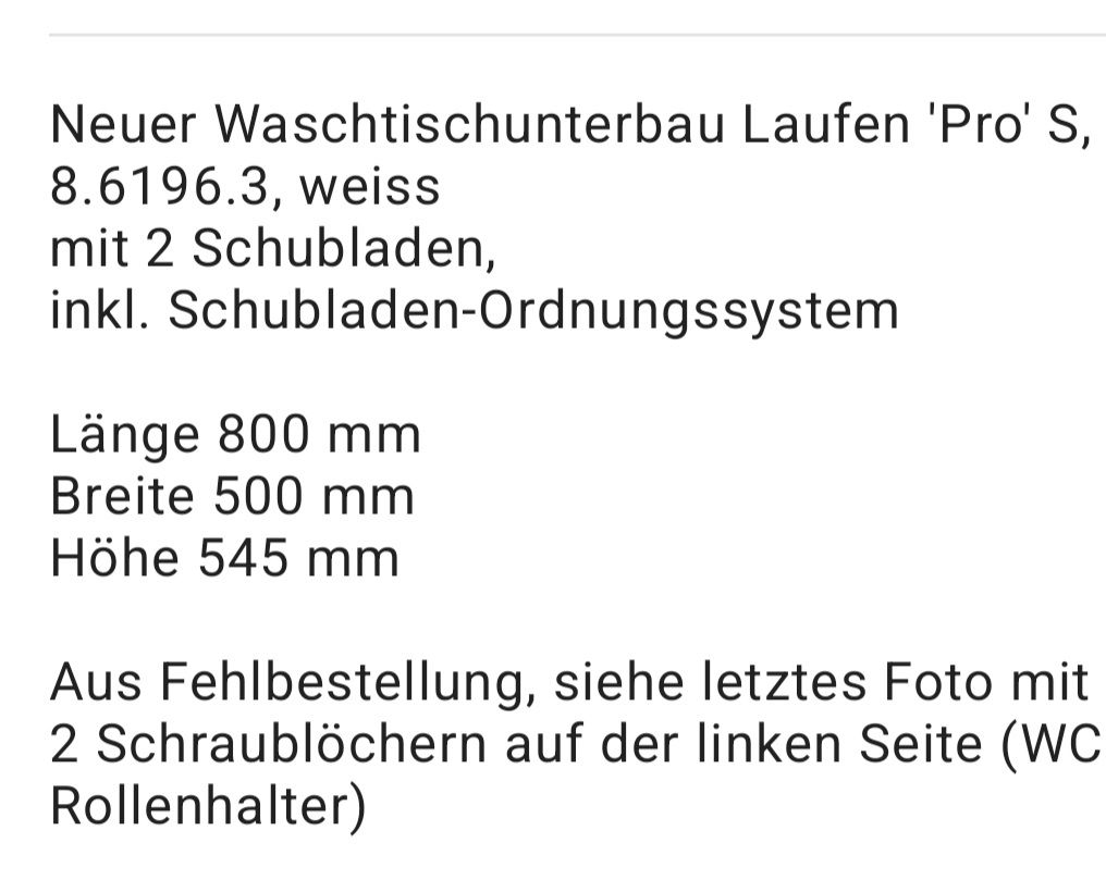 Laufen Mobili per bagno: laufen pro s Unterschrank – Nuovo (secondo la descrizione) da Strengelbach venduto da dee-lux01 8
