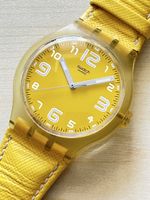 Swatch Uhrenarmband Leder neu Zustand