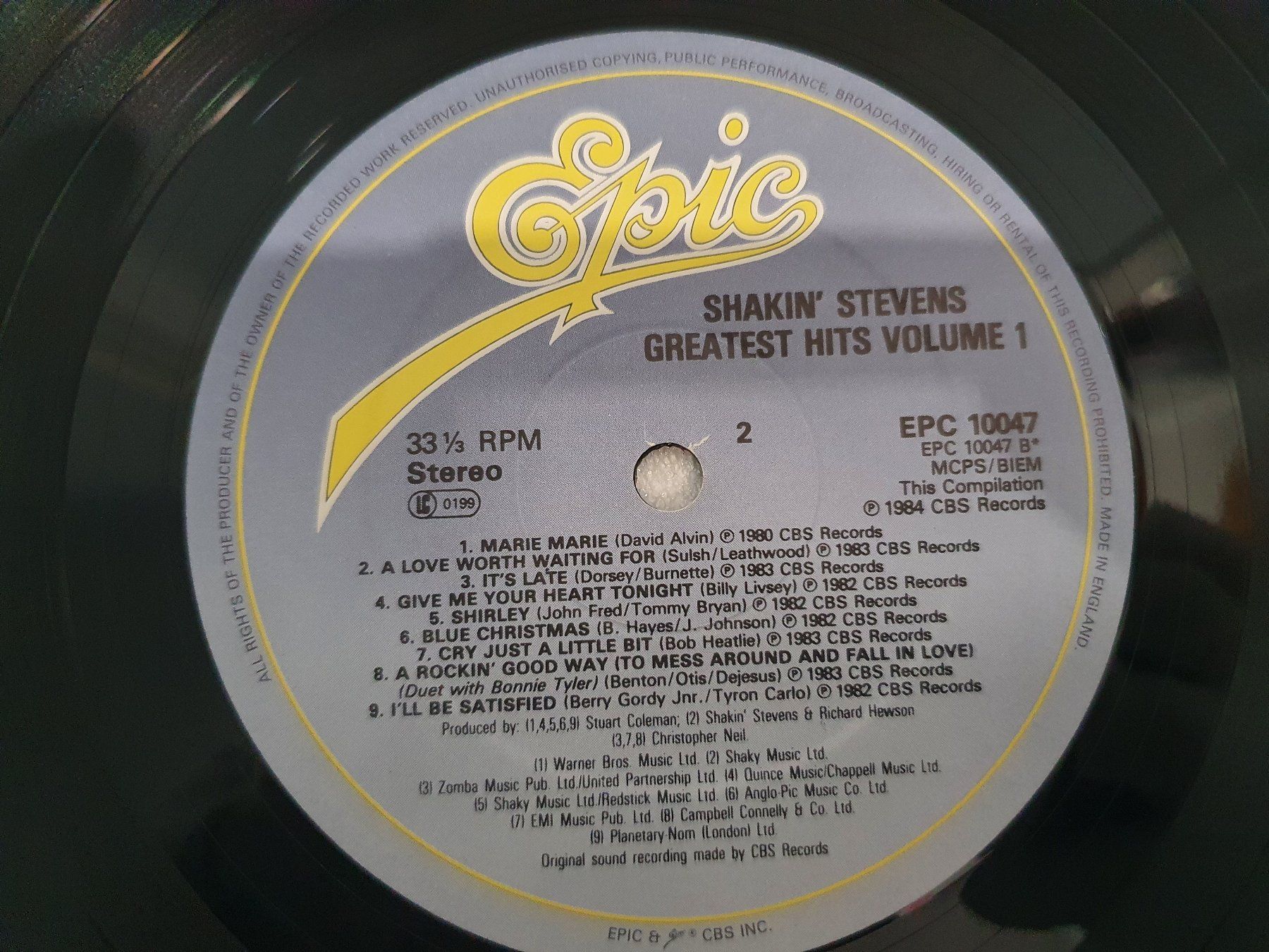 Schallplatten: Shakin' Stevens – Greatest Hits Volume 1 – Gebraucht aus Uster von Vinyl-Leidenschaft 5