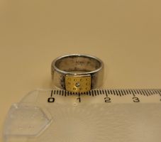 18 Karat 750 Gold/Silber Ring Mit Diamant